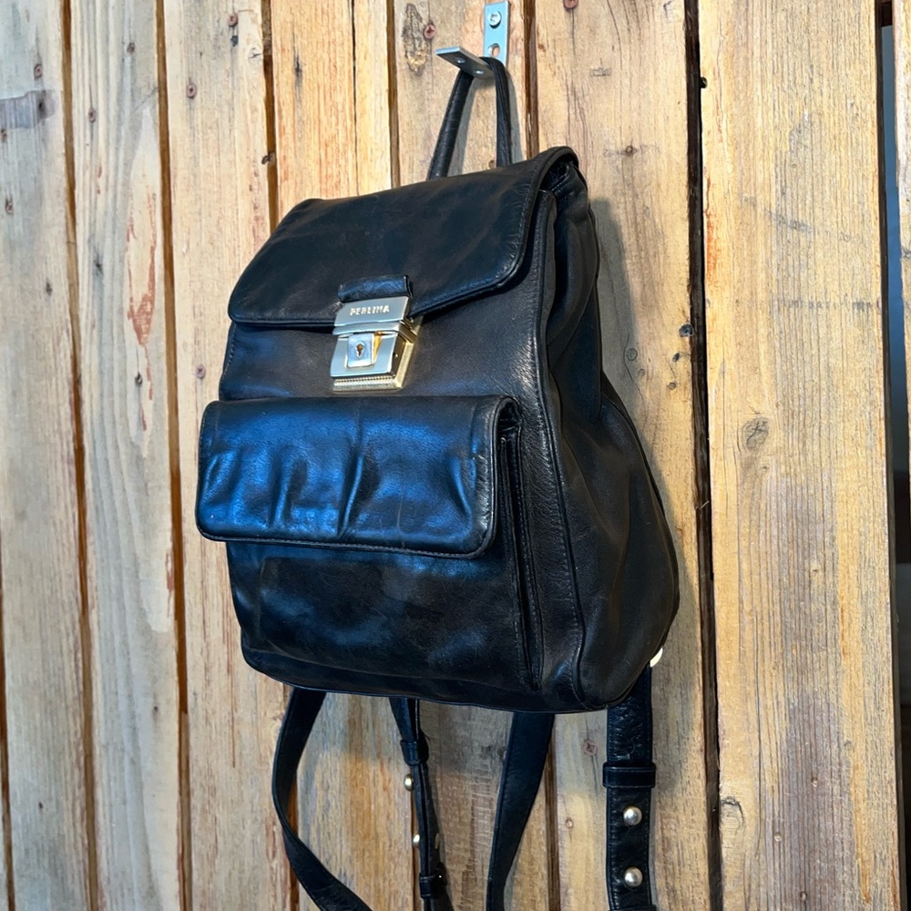Perlina Black Leather Black - Picture 3 of 7